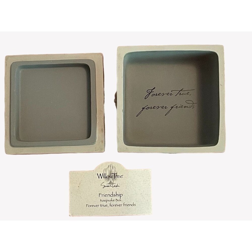 Demdaco Willow Tree Friendship Keepsake Trinket Box 2003 Forever True Friends - Picture 6 of 6